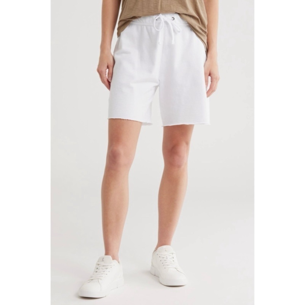NEW STANDARD JAMES PERSE French Terry Shorts in White
